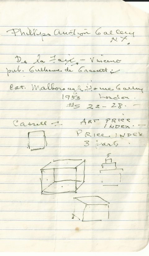 Handwritten Notes between Frederick R. Koch & Mary