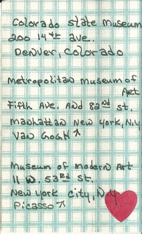 Handwritten Notes between Frederick R. Koch & Mary