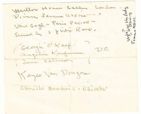 Handwritten Notes between Frederick R. Koch & Mary