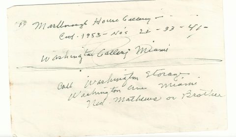 Handwritten Notes between Frederick R. Koch & Mary