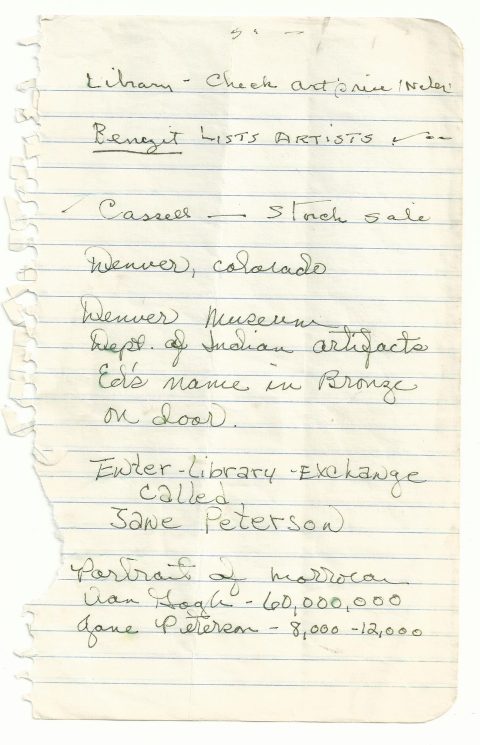 Handwritten Notes between Frederick R. Koch & Mary