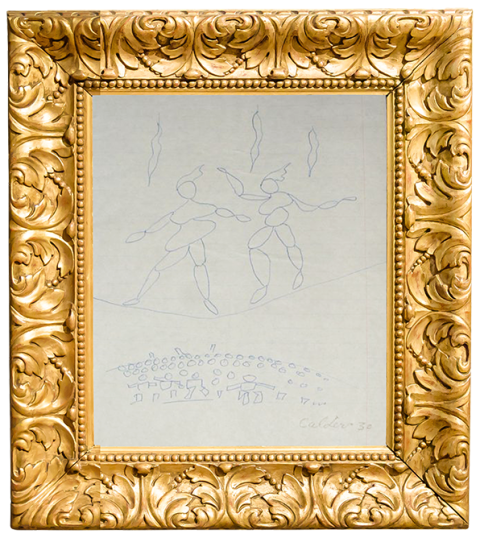 1930s Alexander Calder Pen Circus Drawing