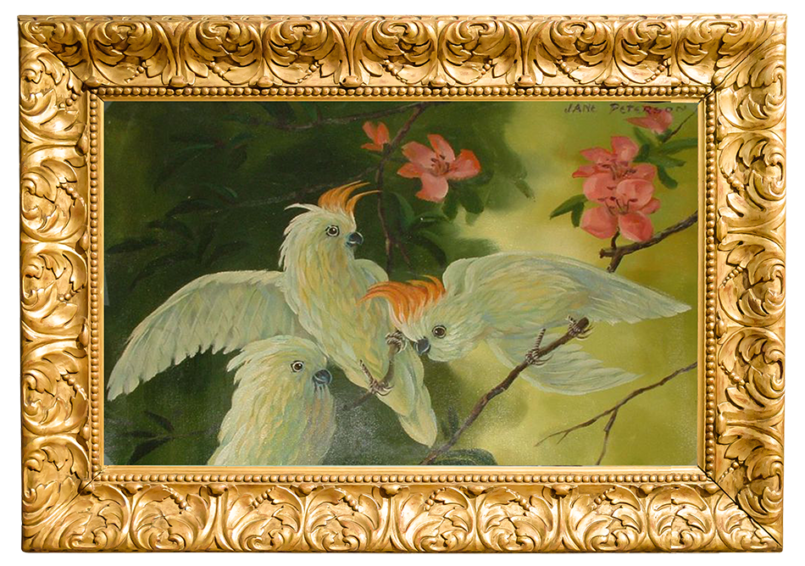Jane Peterson - White Cockatoos painting